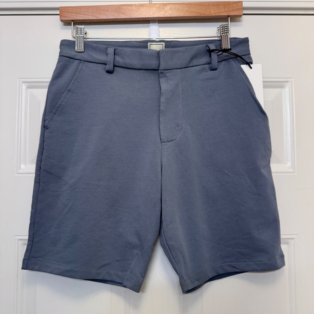 Swet Tailor Mens Everyday Chino Shorts 28 French Grey Stretch Cotton Casual